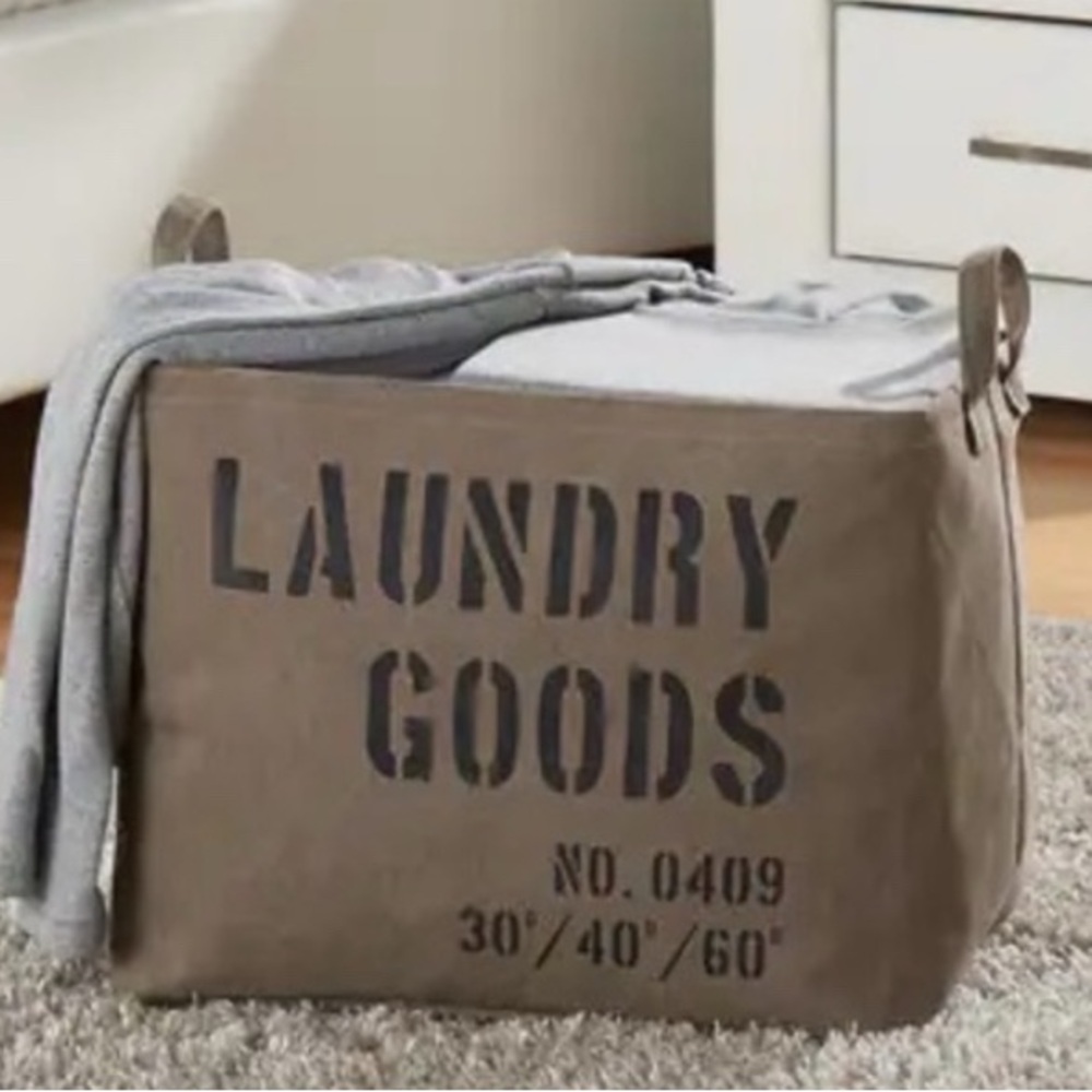 Danya B. Army Canvas Laundry Basket